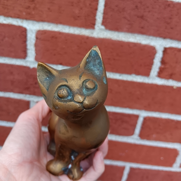 Vintage Brass Cat Figure - Picture 12 of 14